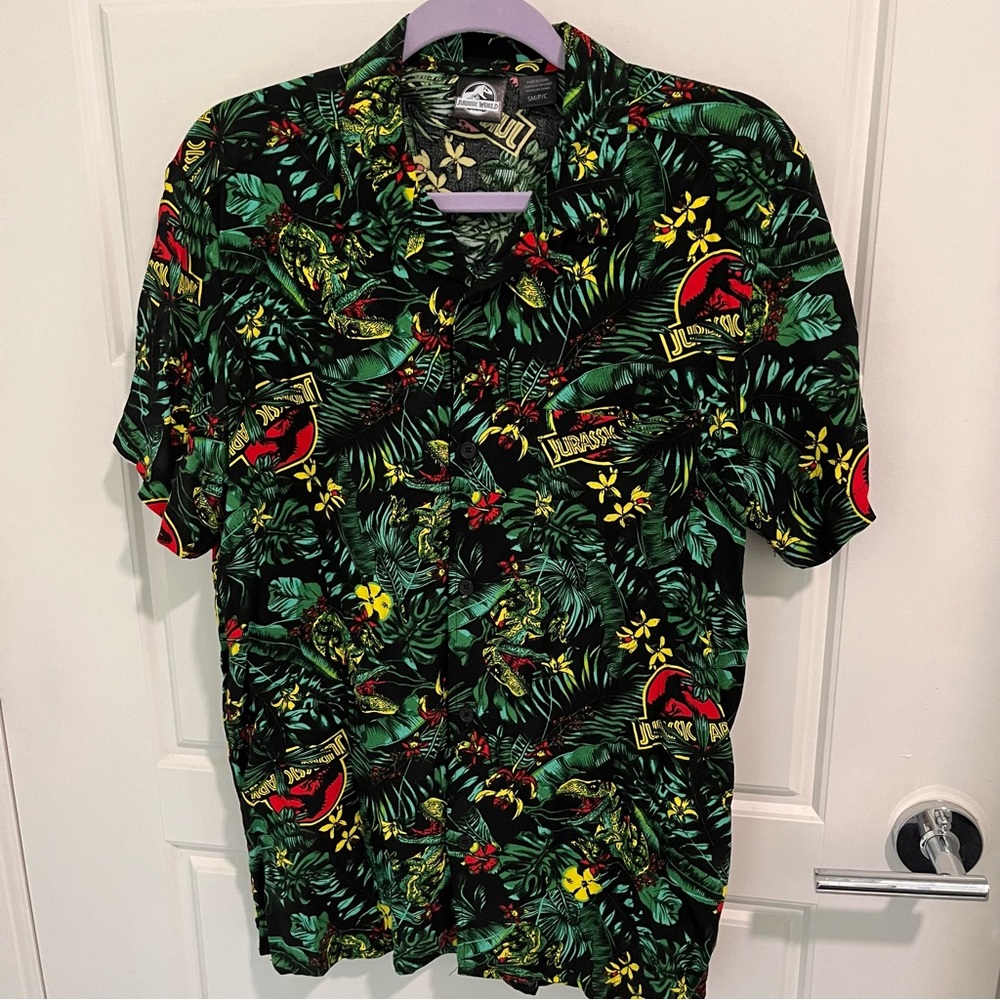 Jurassic Park Hawaiian Patterned Button Down